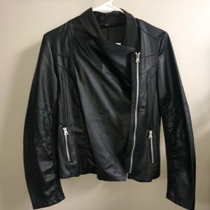 Black leather jacket